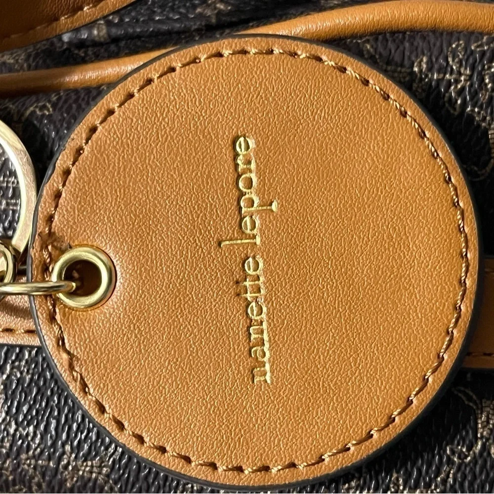 Nanette Lapore Vegan Leather Logo Crossbody Purse